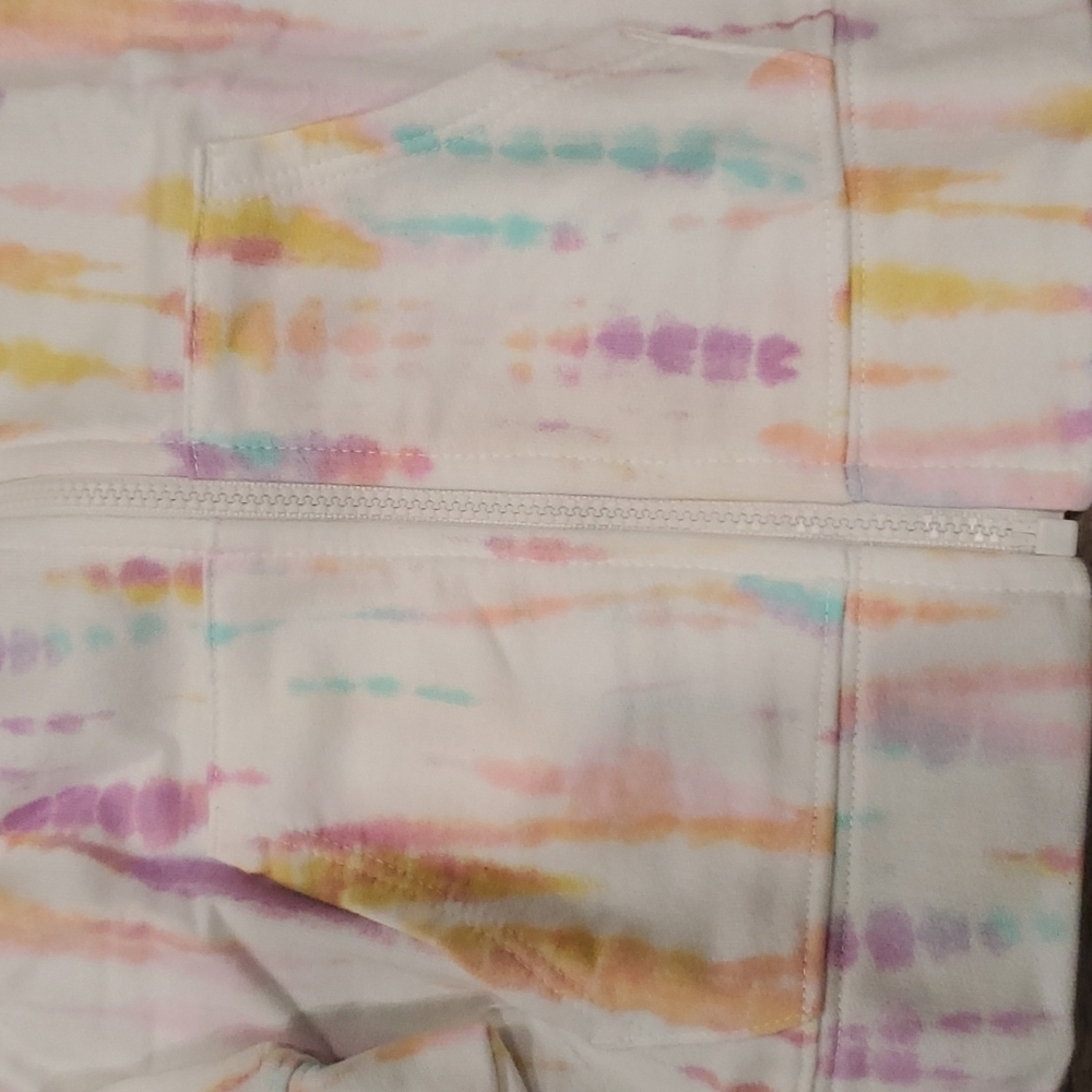 Cat & Jack Front Zip Rie Dye Hooded Sweatshirt - Picture 3 of 3